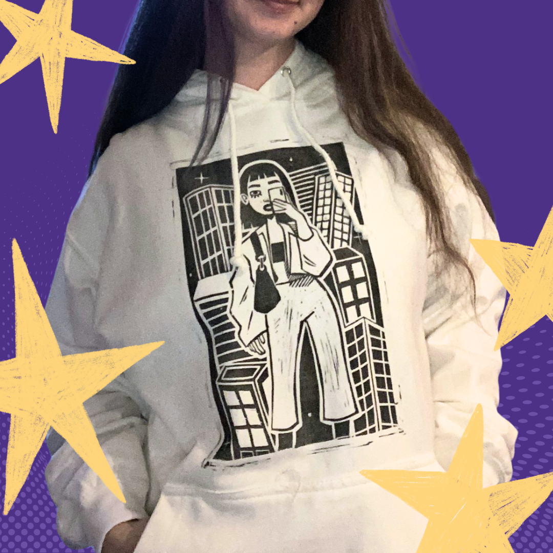 SKYLINE - lino hoodie