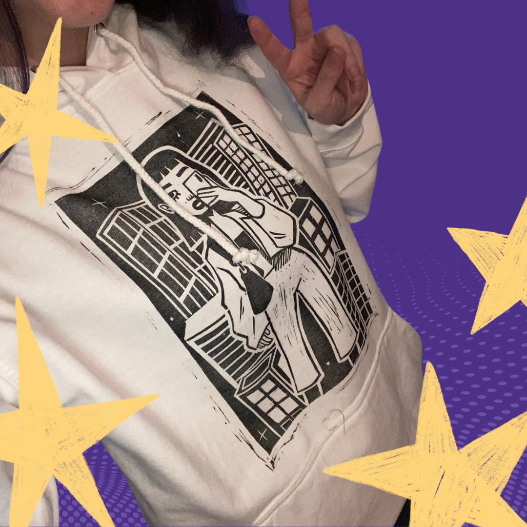 SKYLINE - lino hoodie