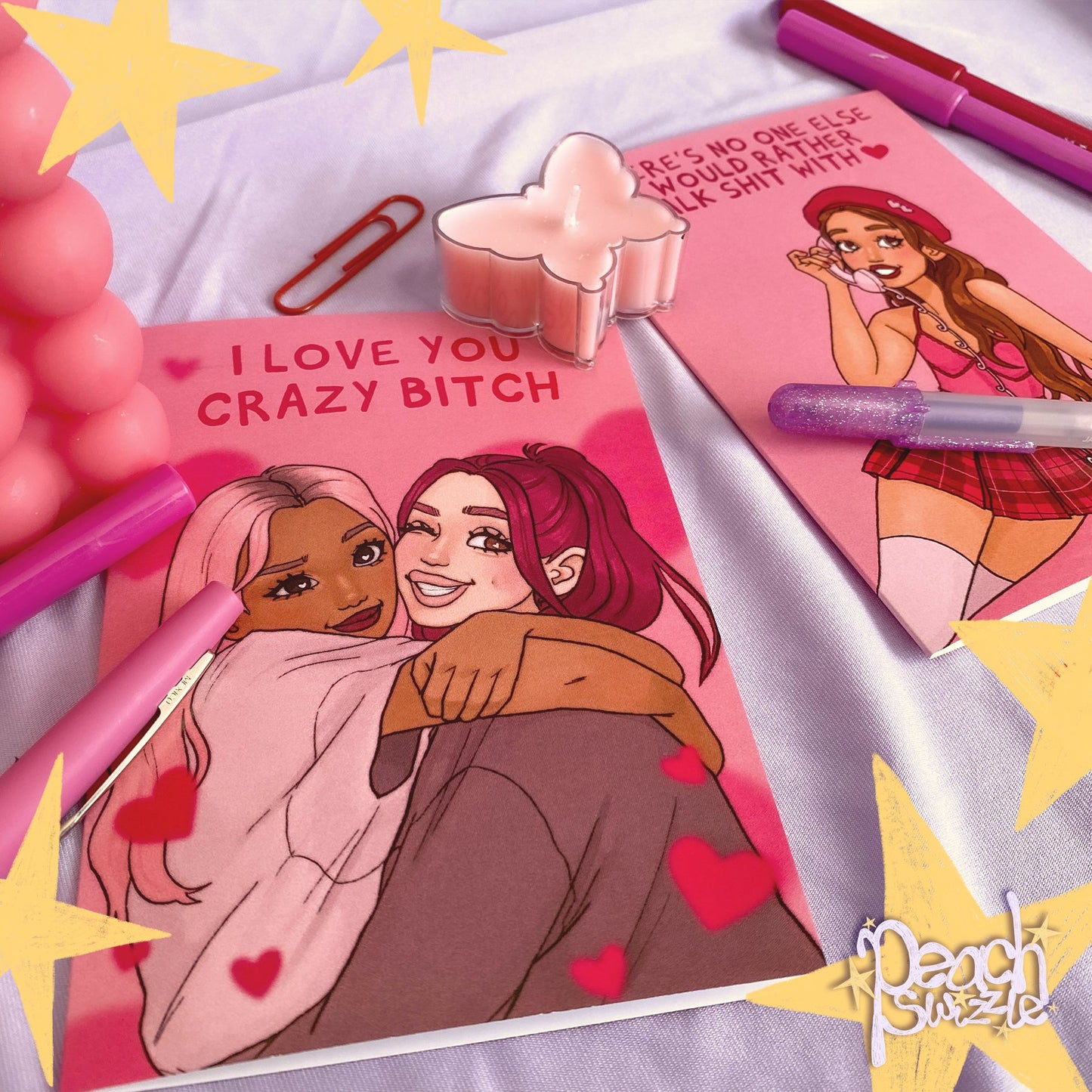 CRAZY BITCH - A6 Greeting Card