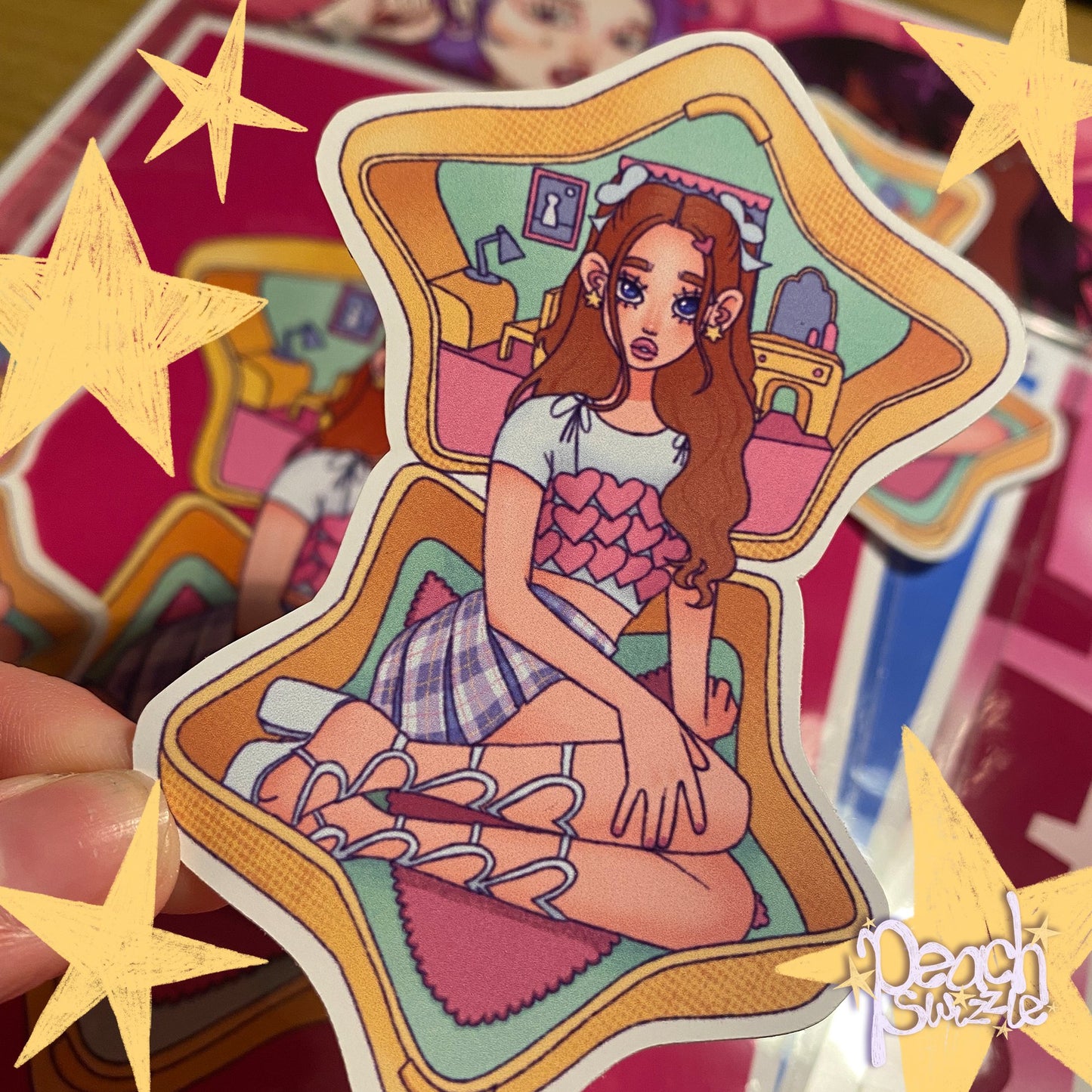 POLLY - original holographic sticker