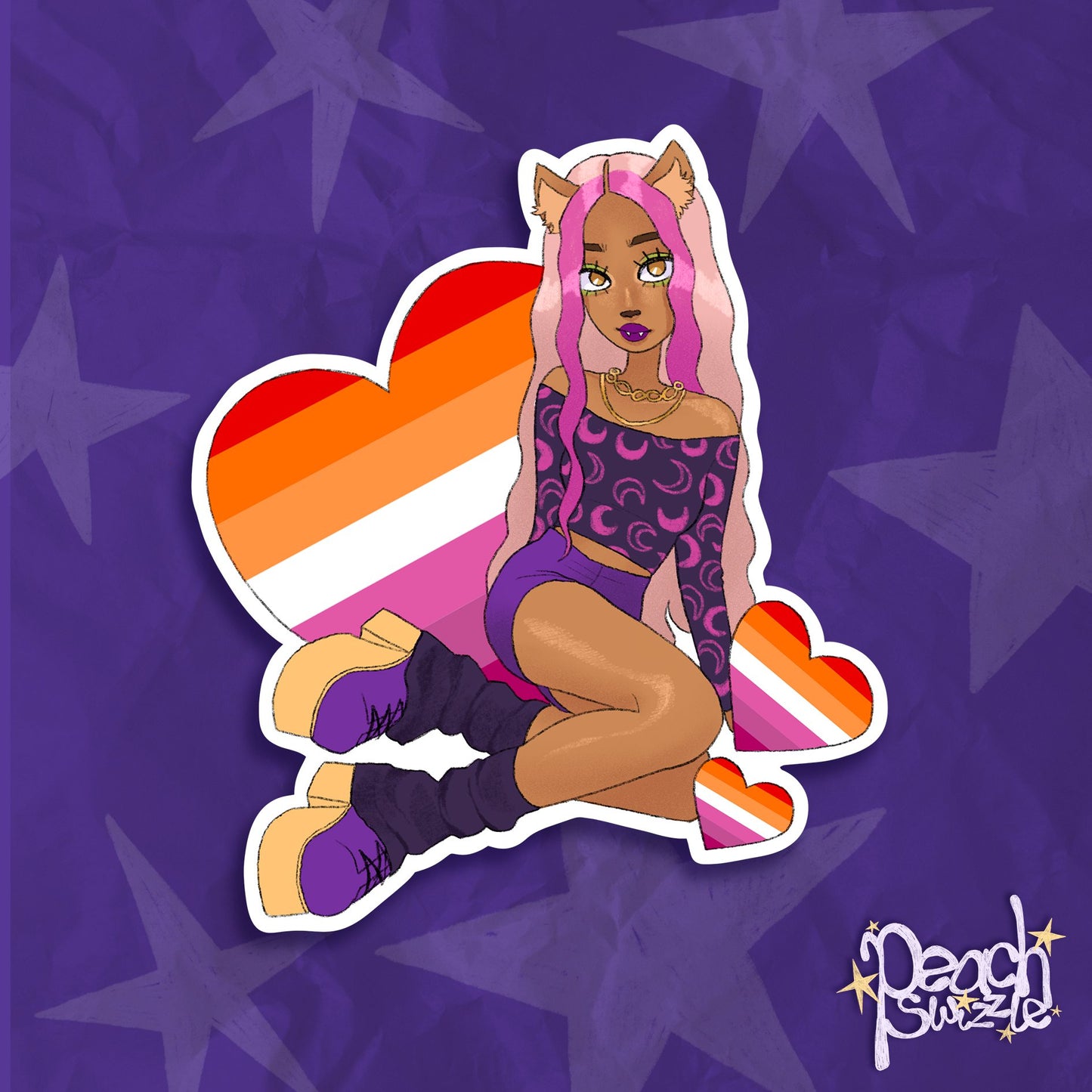 MONSTER PRIDE - sparkly holographic pride stickers