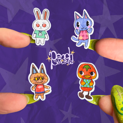 DOODLE VILLAGERS - sticker sheet
