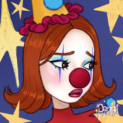 CLOWN GIRL - original sticker