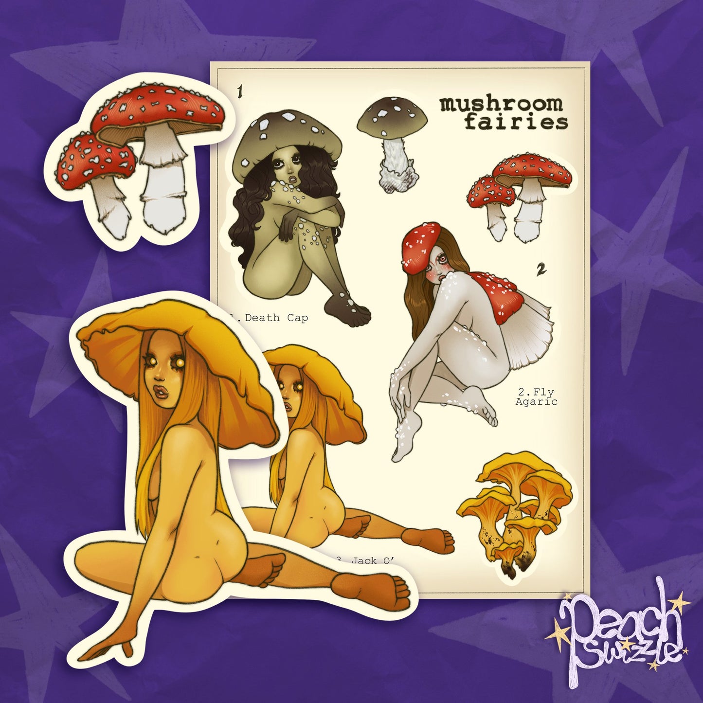 MUSHROOM FAIRIES - sticker sheet