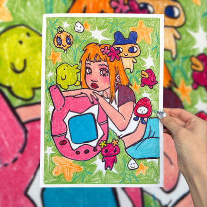 TAMAGOTCHI GIRL - A4 or A5 print