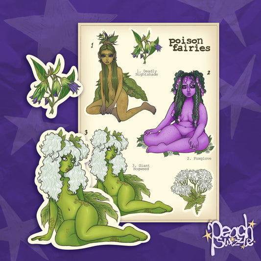 POISON FAIRIES - sticker sheet