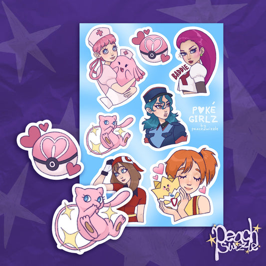 POKÉ GIRLZ - sticker sheet