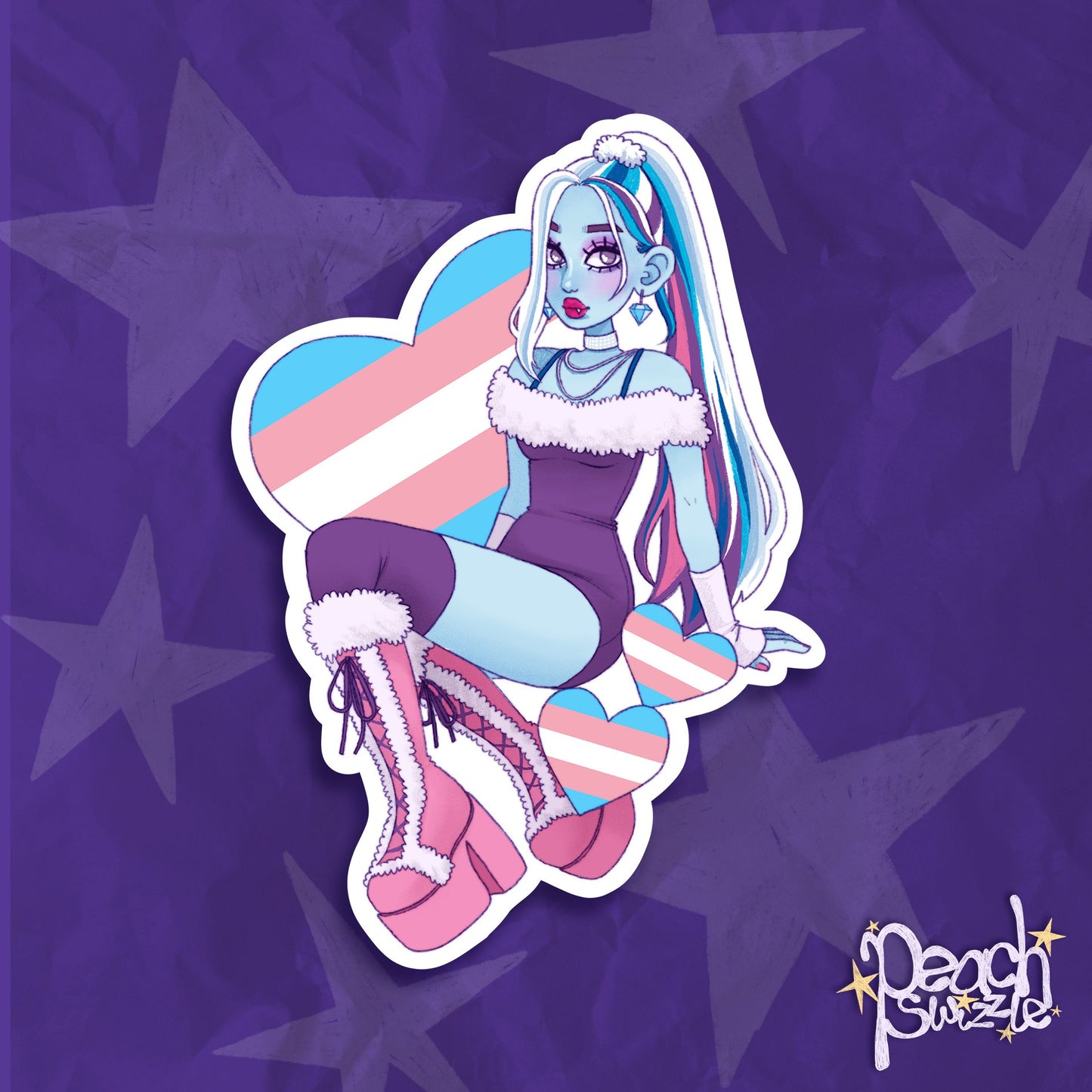 MONSTER PRIDE - sparkly holographic pride stickers